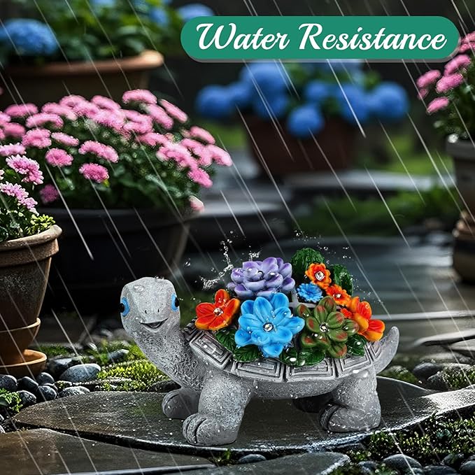Linkax Garden Turtle Christmas Gifts for Grandma Mom Women, Birthday White Elephant Gifts for Adults Her Sister, Solar Lights Outdoor Garden Decor for Outside Yard Patio House Warming Gift New Home