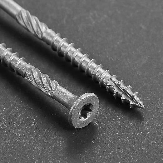 #10 * 3-1/2" 304 Stainless Steel Deck Screws, (65pcs) 1 lbs.Exterior Wood Screws, Rust Resistant Epoxy Coated, Bronze, T20 Star Bit