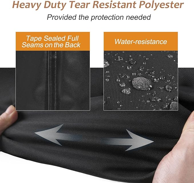 NettyPro Grill Cover for Small Q Series Grills, Waterproof Heavy Duty UV Resistant Portable Grill Cover for Q 2400 Series and Baby Q Gas Grill, Black