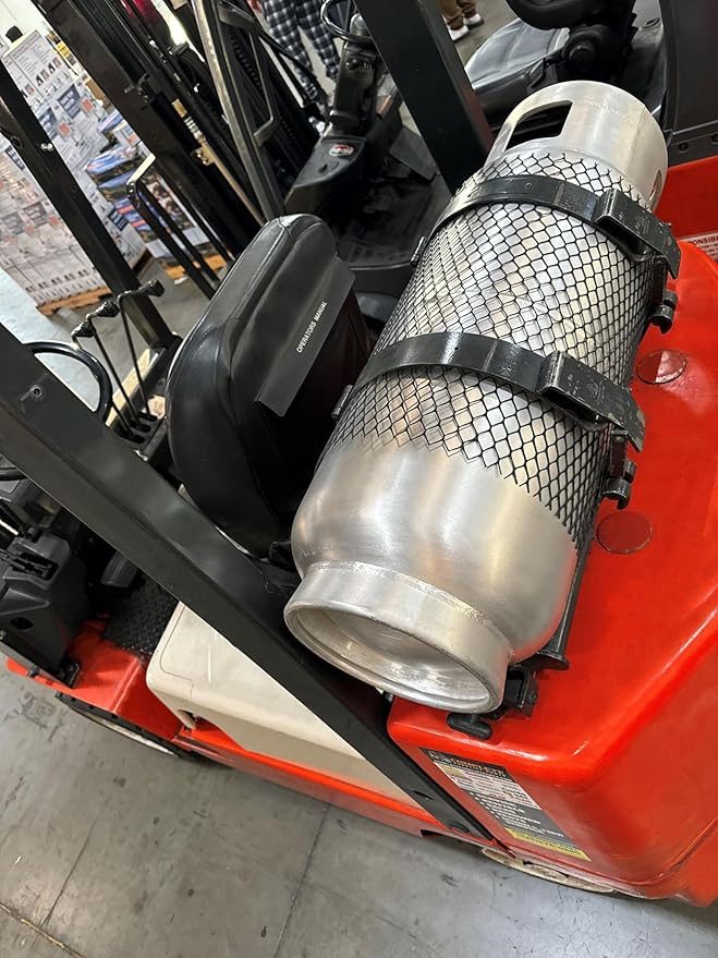 Flame King 43.5LB Aluminum Forklift Propane Tank with Gauge, Corrosion-Resistant and Rust-Free, DOT and TC Compliant, Lightweight, Rugged-Designed