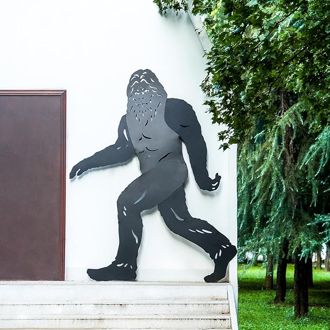 7.4ft Bigfoot Outdoor Decor Big Foot Sasquatch Gifts for Men/Dad/Women Metal Bigfoot Silhouette Statues for Yard Decor, Garden Decor, Yard Art, Forests, Yard Display, Lawn Decorations