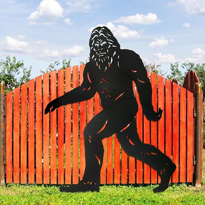 7.4ft Bigfoot Outdoor Decor Big Foot Sasquatch Gifts for Men/Dad/Women Metal Bigfoot Silhouette Statues for Yard Decor, Garden Decor, Yard Art, Forests, Yard Display, Lawn Decorations