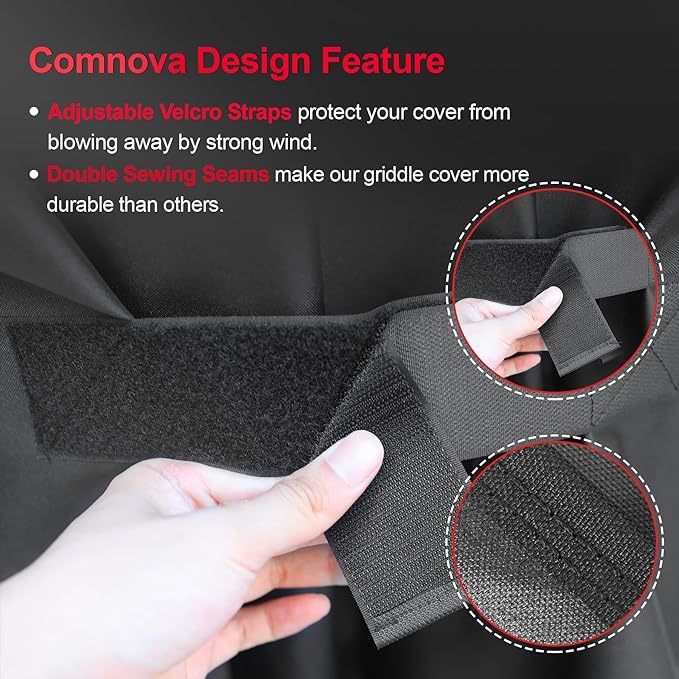 Comnova Grill Cover for Traeger Timberline 1300 - Premium Wood Pellet Smoker Cover for Traeger Waterproof & Heavy Duty, 600D Pellet BBQ Cover Accessory for Treager Timberline 1300 Grills (BAC360)