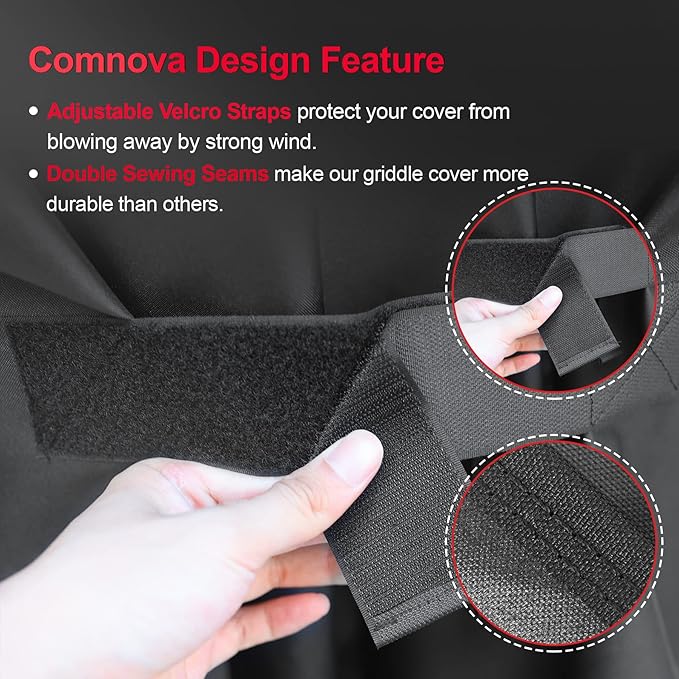 Comnova Grill Cover 60 Inch - 600D Grill Cover for Weber Genesis 300 Series Gas Grill Heavy Duty & Waterproof, Outdoor BBQ Cover for Weber, Char Broil, Dyna-glo, Nexgrill (Not Fit Genesis E325)