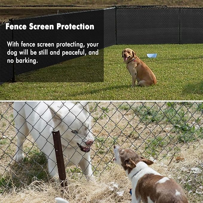 UPGRADE Privacy Fence Screen 6'x10' Black Outdoor 90% Visibility Blockage 170 GSM Mesh Shade Cover Panels for Backyard,Balcony,Home Decoration with Zip Ties,Customized Avaliable