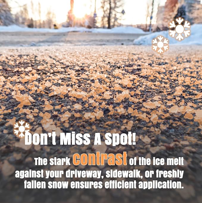 Peach Country Orange Ice Melt -25°F Effective, Pet Safe Eco-Friendly De-Icer, Fast-Acting Granules for Driveways, Walkways & Entryways, 45 lb Pail