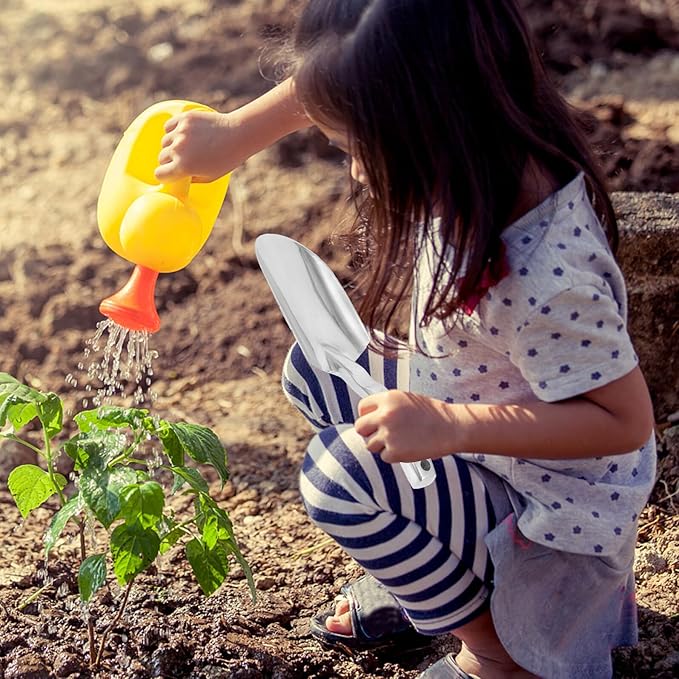Multi-Purpose Garden Tool with Ergonomic Handles Includes Large Shovel Measured Trowel Rake Cultivator for Flower Planting Soil Loosening Digging and Outdoor Gardening Tasks