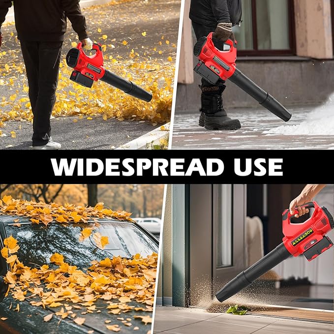 PowerSmart Cordless Leaf Snow Blower with 40V Battery and Charger, 2 Speeds, Lightweight, for Lawn Care, Yard, Sidewalk, Car