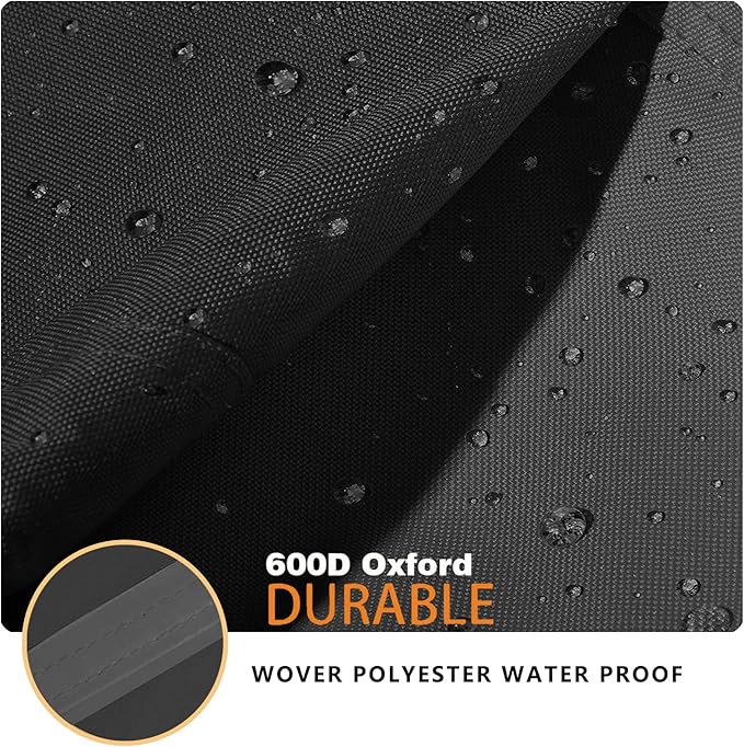 Outdoor Fountain Cover D 32"x H 38",600D Waterproof Heavy Duty Outdoor Fountain Covers,Garden Fountain Statue Protective Cover,Black