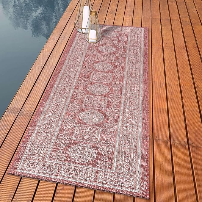 Keen Home Design Terrace Outdoor Runner Rug - 2x6 Washable Indoor/Outdoor Rug for Patio, Kitchen, Balcony, Beach, Garden, Deck and Porch, Size: 2'2"x5'7"