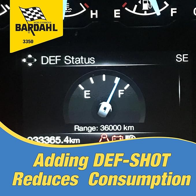Bardahl DEF-Shot 3350 - The Ultimate DEF Cleaner and Anti-Crystallization Diesel Additive Reducing DEF Consumption - 5oz