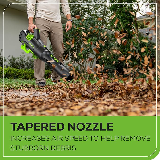 Greenworks 80V (700 CFM / 170 MPH) Brushless Cordless Leaf Blower, Commercial-Grade Power, 45-Min Rapid Charger for Wet Leaves, Heavy Debris, Gravel and Driveway Snow, Includes 2.5Ah Battery & Charger