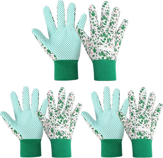 Ainiv Floral Gardening Gloves for Women/Ladies, Non-Slip Garden Work Gloves,Breathable Yard Work Glove Light Working Gloves