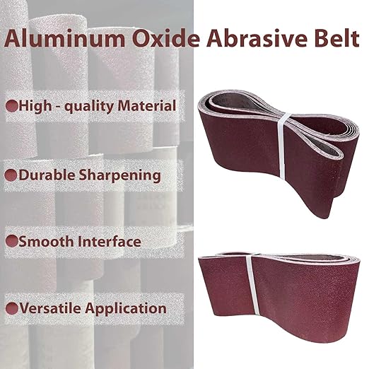 6x89 Inch Sanding Belts, 2Pcs 80 Grit Aluminum Oxide Abrasive Belts Multi-Grit Assortment for Wood & Metal Sanding/Polishing (2, 6x89 In-80Grit)