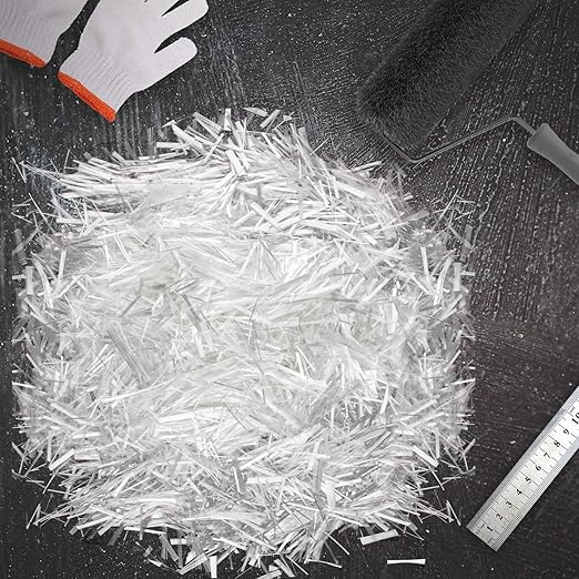 NEZUIBAN 4.8LB Fiberglass for Cement Mortar Mix, Concrete Fiber Reinforcement for Anti-Seepage and Anti-Cracking, Glass Fibers Concrete for Building Walls Garden Floor (3/4", 19 mm)