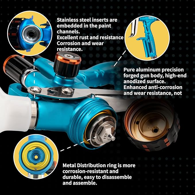 Automotive Refinishing Spray Gun PRD-715 Middle Pressure 1.3mm Nozzle Paint Spray Gun