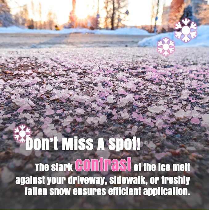 Peach Country Pink Ice Melt -25°F Effective, Pet Safe Eco-Friendly De-Icer, Fast-Acting Granules for Driveways, Walkways & Entryways, 8 lb Pail