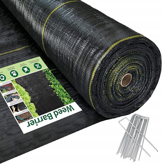 6ft x300ft Black Weed Barrier Landscape Premium Fabric-Heavy Duty Woven Ground Cloth with Superior Permeability Weed Control Convenient Design