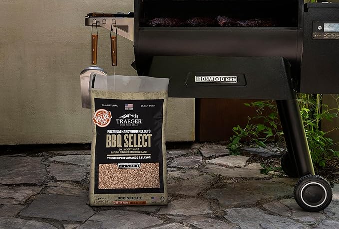 Traeger Grills BBQ Select 100% All-Natural Wood Pellets for Smokers and Pellet Grills, BBQ, Bake, Roast, and Grill, 30 lb. Bag (Pack of 3)