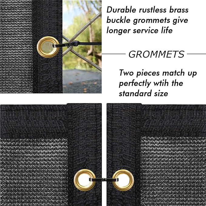 UPGRADE Privacy Fence Screen 5'x10' Black Outdoor 90% Visibility Blockage 170 GSM Mesh Shade Cover Panels for Backyard,Balcony,Home Decoration with Zip Ties,Customized Avaliable
