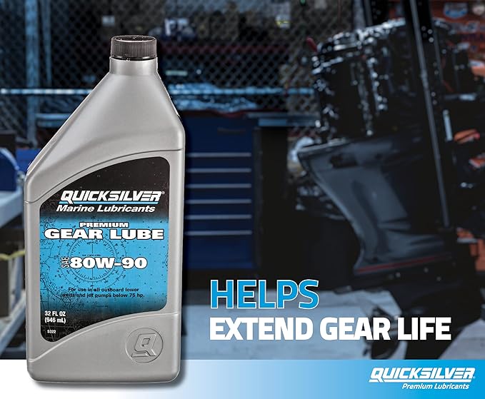 Quicksilver by Mercury Marine 80W-90 Premium Gear Lube, Marine Engine, 9 Oz. (Pack of 3)