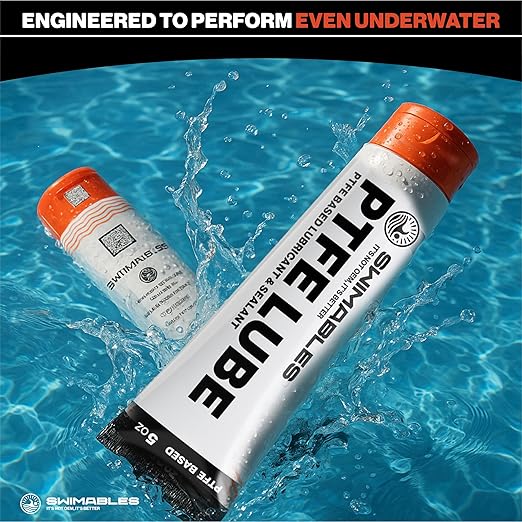Swimables 5 oz Pool PTFE Lube - PTFE-Based Sealant for Pool o Ring Lube, Gaskets & Pools Equipment - Long Lasting Magic Lubes for Pools Filter Lubes, Spa Pumps - Waterproof & Non-Melting - 2 Pack
