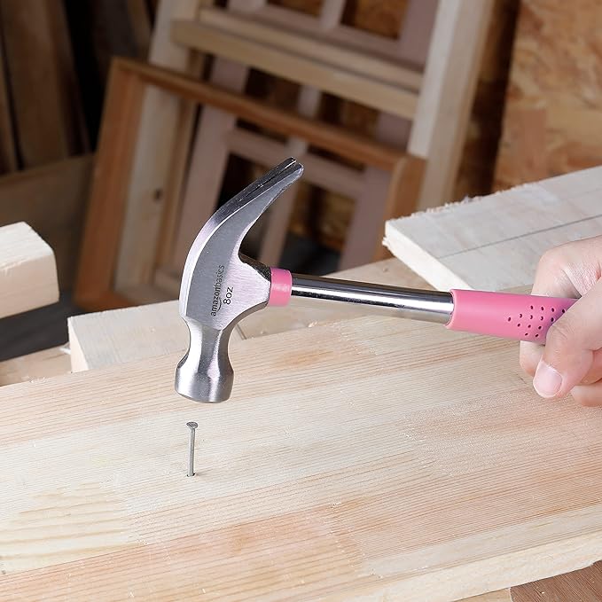 Amazon Basics 8 oz Hammer, Pink