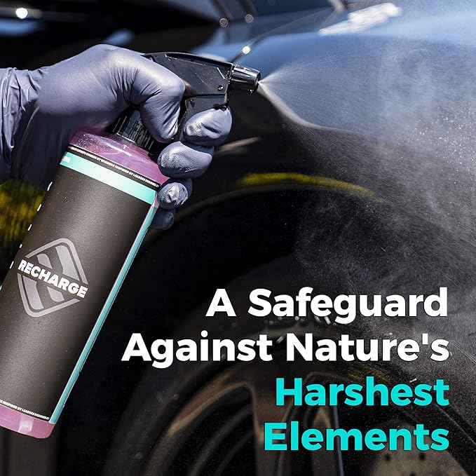 HydroSilex Recharge Car Ceramic Coating - Protective Ultra Hydrophobic Ceramic Detail Spray Replaces Wax & Sealants - DIY Friendly Car Care Products That Provide 6 Months of Protection - 8 Ounces