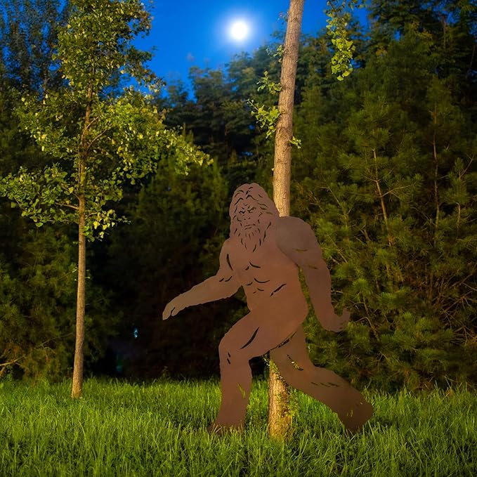 7.4ft Bigfoot Outdoor Decor Big Foot Sasquatch Gifts for Men/Dad/Women Metal Bigfoot Silhouette Statues for Yard Decor, Garden Decor, Yard Art, Forests, Yard Display, Lawn Decorations