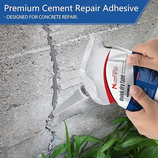 Cement Crack Sealant, Concrete Crack Filler, Waterproof Concrete Repair Filler, Weather-Resistant Cement Sealant, Flexible Caulking Glue for Driveway, Sidewalk, Wall, and Foundation (2 Pcs)
