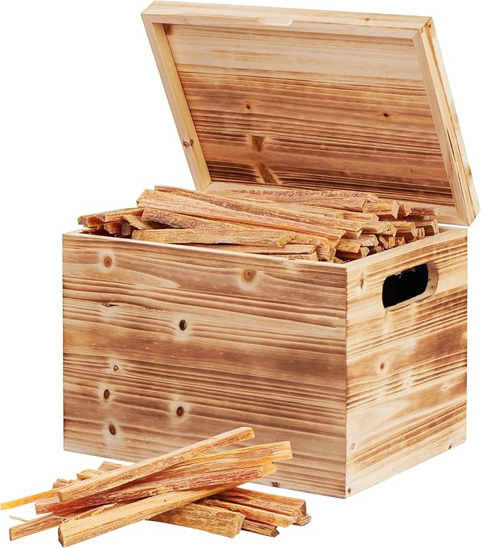 15 lbs Fatwood Fire Starter Sticks, 100% Natural Kindling Firewood Firestarter for Stoves, Pine Wood for Fireplaces, Campfires, Bonfires, Grill