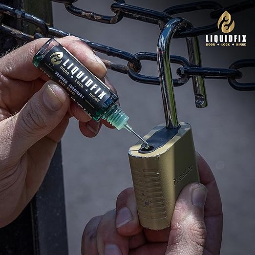 LIQUIDFIX LiquidFix Door, Lock, and Hinge Lubricant | 4 oz Dropper + 0.5 Needle Combo Pack Door & Sliding Long-Lasting Squeaky Oil for Hinges Glass Doors