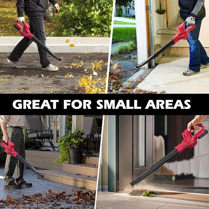 PowerSmart 20V Cordless Leaf Blower Tool Only, Lightweight & Portable Electric Blowers for Lawn Care, Gutter, Patio, Jobsite