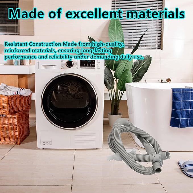 DC97-18682D Washer Drain Hose Assembly Replacement for Samsung Clothes Washer Drain Hose Compatible with DC97-18682B DC97-18682C DC97-18682E