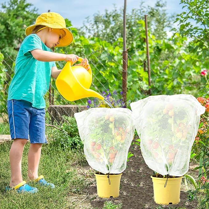 Fruit Tree netting, Blueberry Bush Netting Cover for Garden Protection, 4Pcs 5.3x5.3 FT Garden Plant Netting Pest Barrier for Raised Beds for Strawberry, Tomato, Bug Mesh Net from Bird, Cicadas