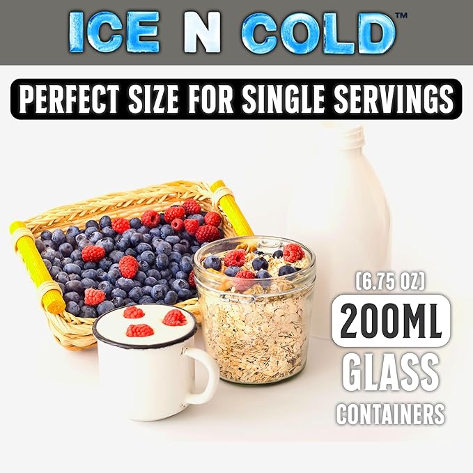 6.76 oz / 200ml Multi-Use Glass Jars with Leakproof Clear Lid, Reusable & Eco-Friendly – Ideal for Jams, Sauces, Spices; Lead -Free and BPA-Free Glass Bottle (24)