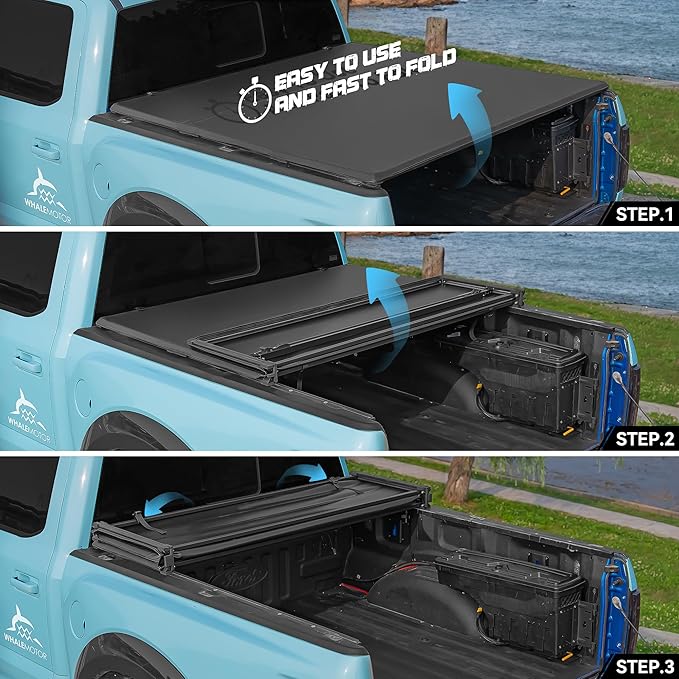 Truck Bed Tonneau Cover Compatible with Chevy Colorado & GMC Canyon 2015 2016 2017 2018 2019 2020 2021 2022 2023 2024 5.2 ft Short Box, Soft Folding Style
