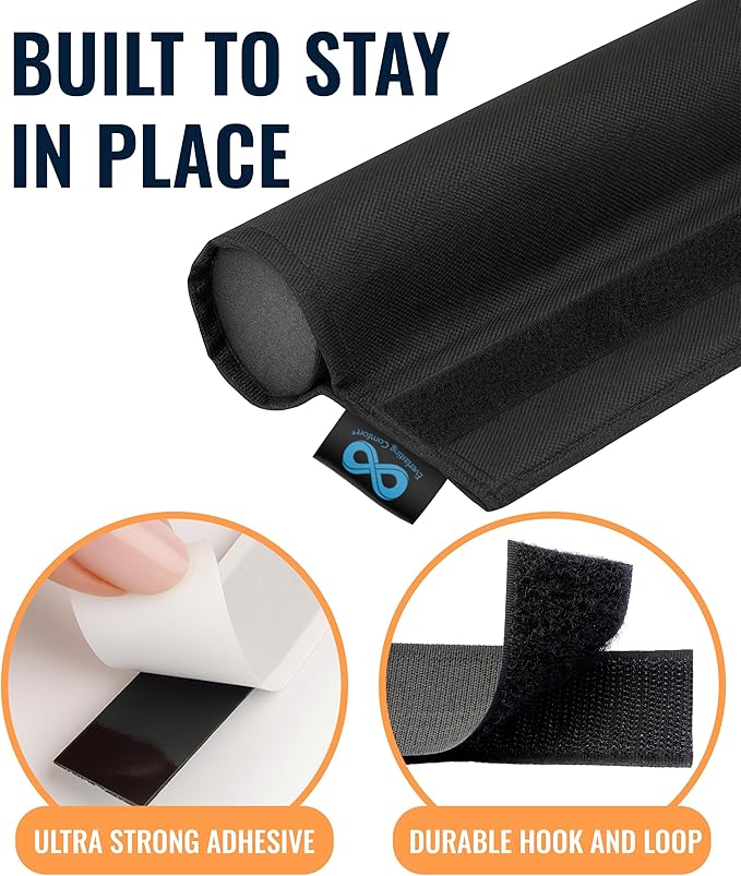 Everlasting Comfort One Sided Door Draft Stopper for Bottom of Doors - Quick Install Sound Proofing Strip Gap Filler, Cold Air & Noise Blocker Sweep for Home, Bedroom and Apartment- Fits 36" Doors