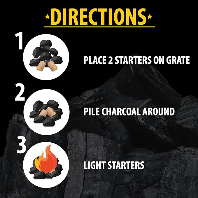 FOGO Premium Hardwood Lump Charcoal, Natural Medium and Small Sized Lump Charcoal 17.6 Pound Bag and FOGO Fogostarters Natural Fire Starters, 30 Count Box, Bundle