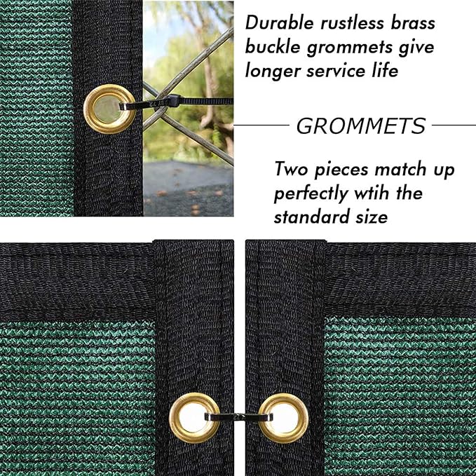 UPGRADE Privacy Fence Screen 4'x43' Dark Green Outdoor 90% Visibility Blockage 170 GSM Mesh Shade Cover Panels for Backyard,Balcony,Home Decoration with Zip Ties,Customized Avaliable