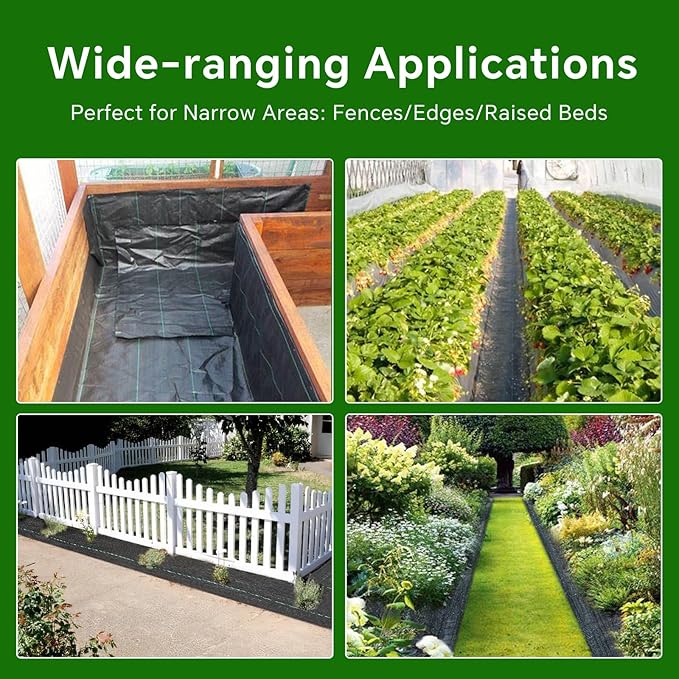 Weed Barrier Landscape Fabric Heavy Duty,3.2 OZ Premium Garden Weed Blocker Fabric for Weed Control, Plastic Ground Cover with Woven Weed Cloth,Durable Landscaping Fabric (1.4ft x 100ft)