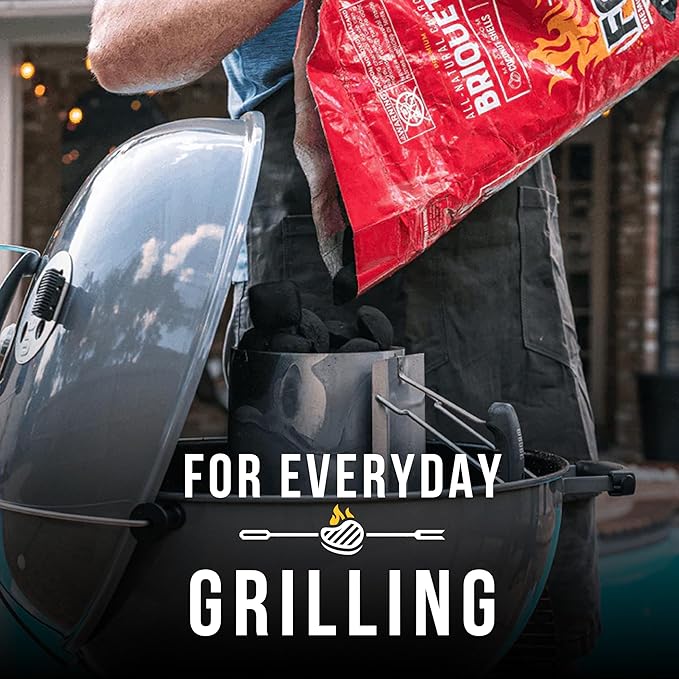 FOGO Coco Briquets All-Natural Charcoal Made from Coconut Shells, Long-Lasting Clean Burning BBQ Fuel for Grilling and Smoking, 15 lb Bag