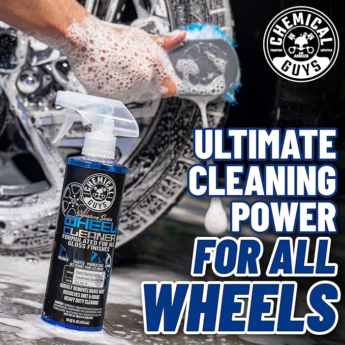 Chemical Guys Starter Car Care & Cleaning Kit, 7-Piece Detailing Car Wash Kit with 6 Premium 16 oz Care Chemicals and Accessories for Washing, Waxing, and Interior Cleaning