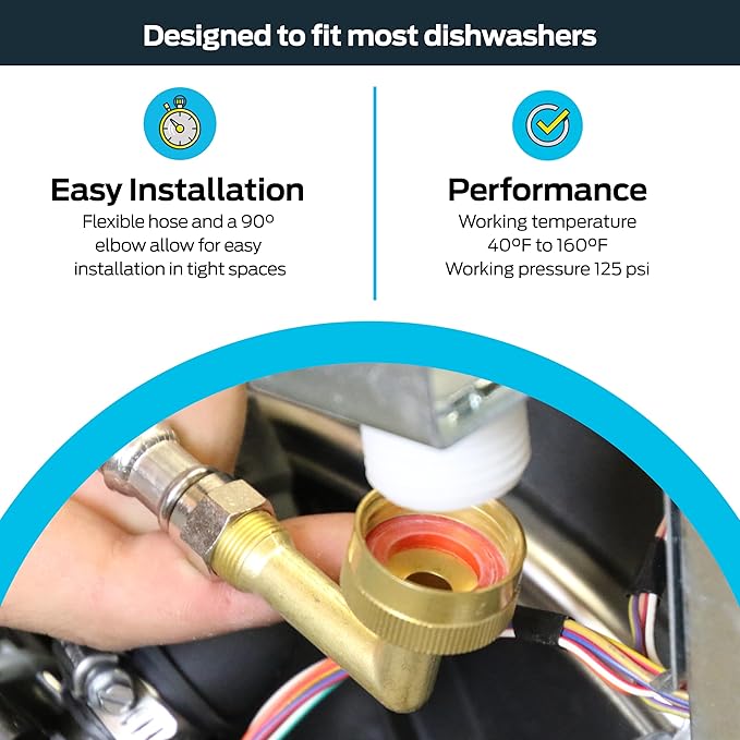 Eastman 6 Ft. Dishwasher Installation Kit, Braided Stainless Steel Supply Line with 3/8 Inch Compression Ends, 3-Prong Straight Power Cord, 41150 (Pack of 12)