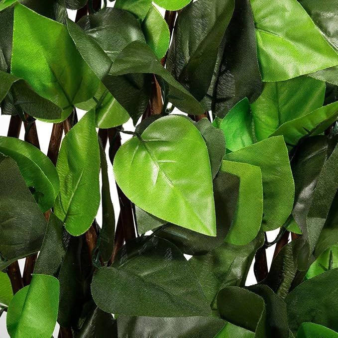 DOEWORKS Expandable Fence Privacy Screen for Balcony Patio Outdoor, 2PCS Faux Ivy Fencing Panel for Backdrop Garden Backyard Home Decorations