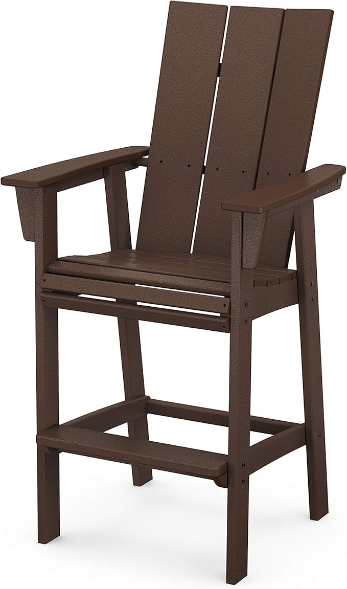 POLYWOOD® Modern Adirondack Bar Chair, Mahogany