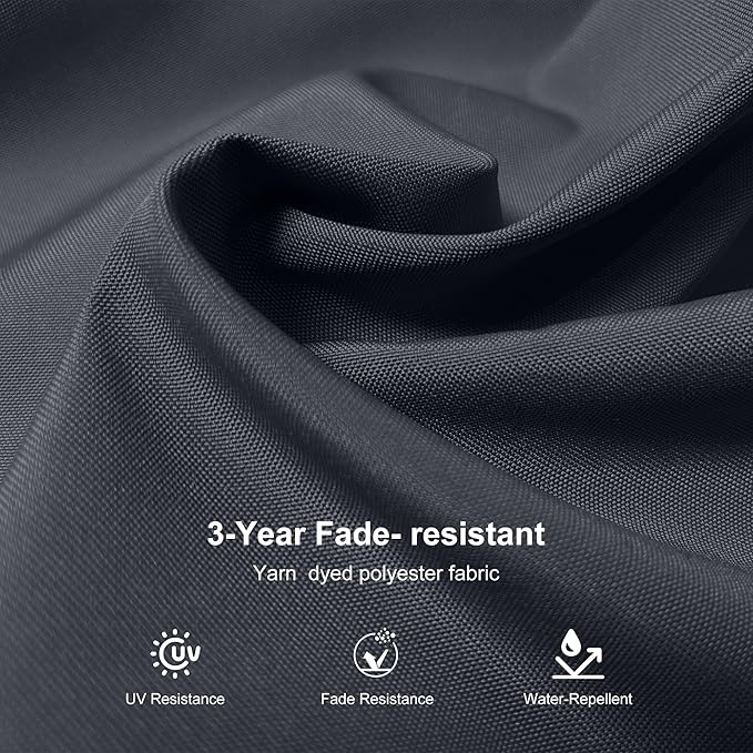 PURPLE LEAF 10' × 13' Patio Umbrella White Cantilever Umbrella Aluminum Square Outdoor Offset Umbrella Hanging Windproof with 360° Rotation for Garden Deck Pool, Light Grey