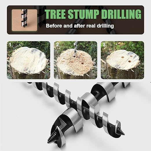 1/2 x 23.6 inch Auger Drill Bit for Wood,13mm x 600mm Hex Shank Ship Auger Bit for Soft Wood, Hard Wood, Plastic, Composite Materials and DIY Projects