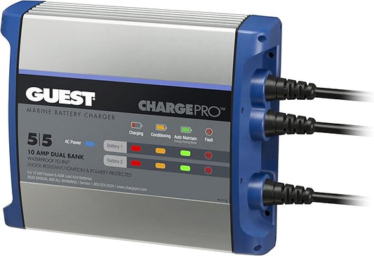 Guest 2711A Guest On-Board Battery Charger 10A / 12V, 2 Bank, 120V Input