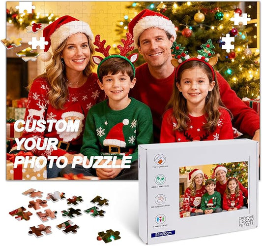 Custom Puzzles from Photos 300/500/1000 Piece - Personalized Jigsaw Puzzles for Adults & Kids with Picture & Text - Custom Family, Friends, Wedding, Graduation, Christmas, Birthday Gift